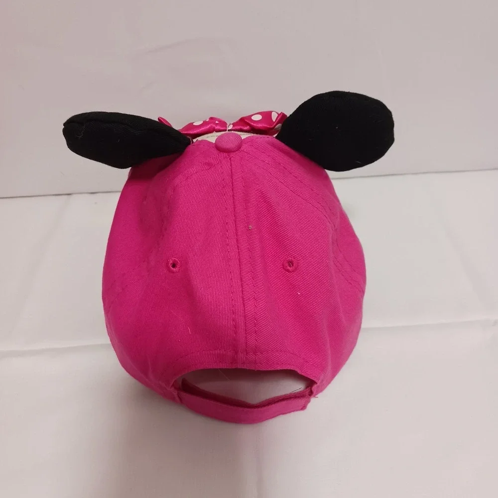Disney Girls Minnie‎ Mouse Pink Adjustable Cap with Lg Ears and Bow